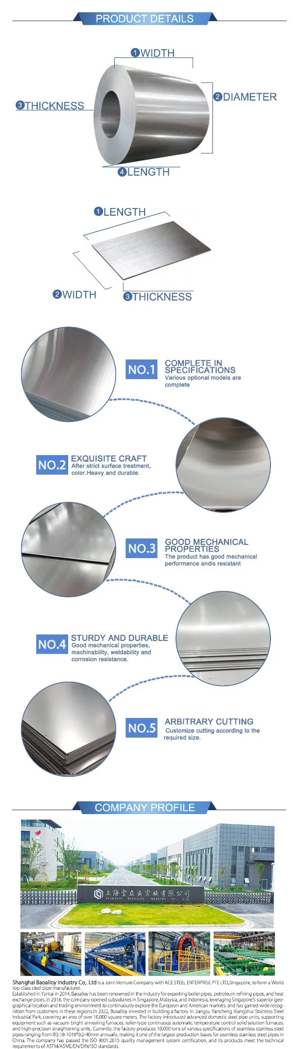 Nickel Alloy High Temperature Nimonic 90 80A 75 105 115 Strip/Sheet/Plate